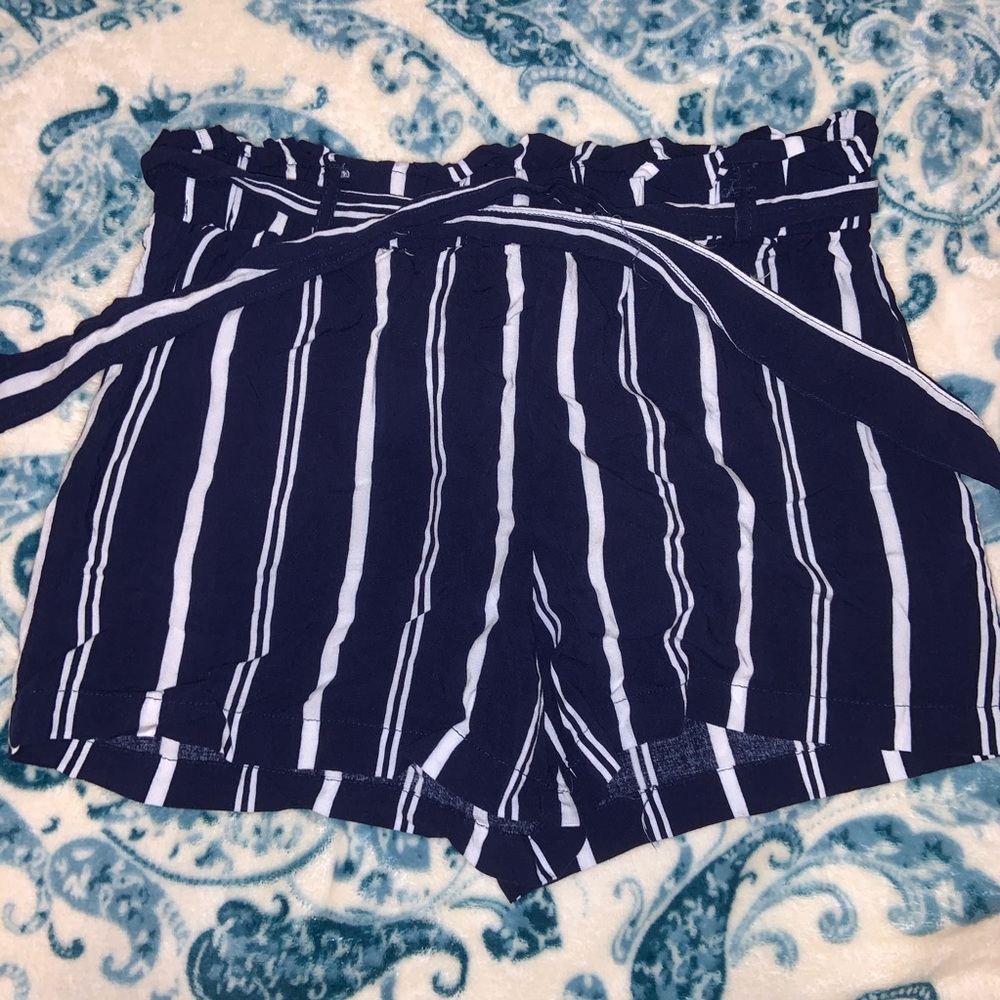Royal Blue Paper Bag Shorts